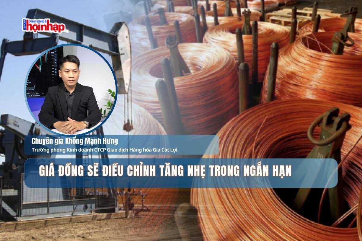 Giá đồng sẽ điều chỉnh tăng nhẹ trong ngắn hạn