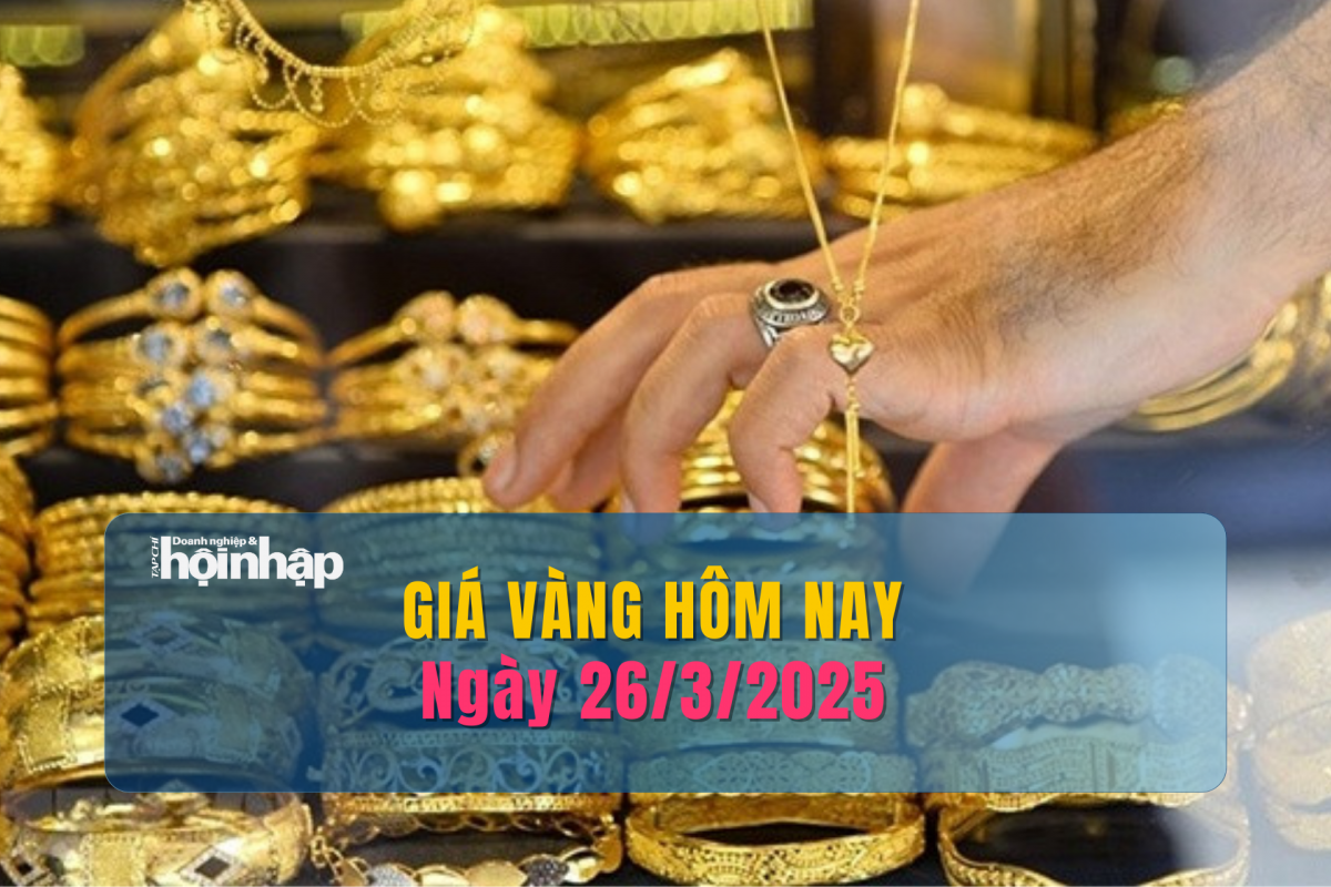 Giá vàng hôm nay 26/3: Vàng miếng SJC "tăng vọt" sát ngưỡng 98 triệu đồng/lượng
