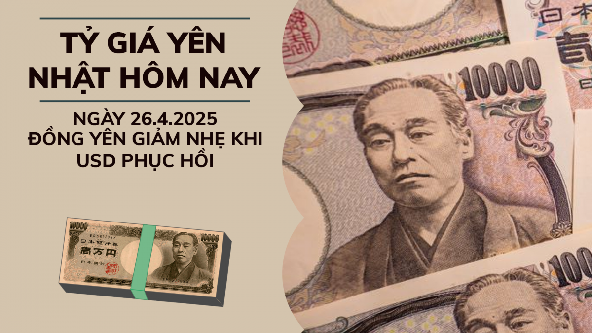 Tỷ giá Yên nhật hôm nay 26/4: Đồng yên đồng yên giảm nhẹ khi usd phục hồi