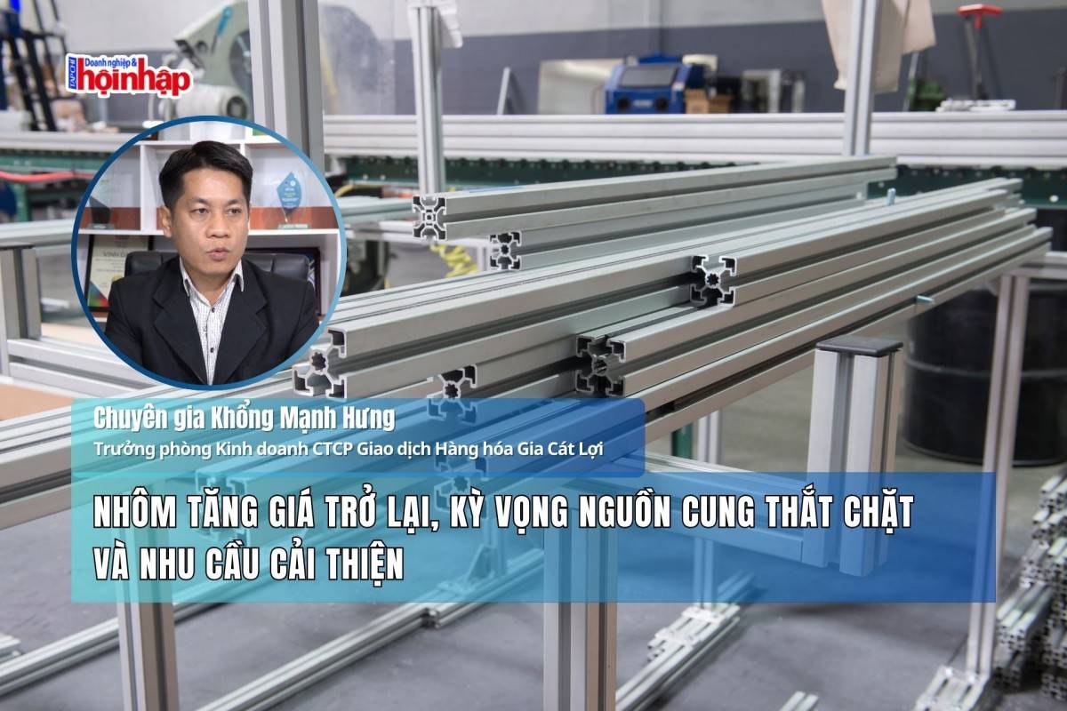 Nhôm tăng giá trở lại, kỳ vọng nguồn cung thắt chặt và nhu cầu cải thiện