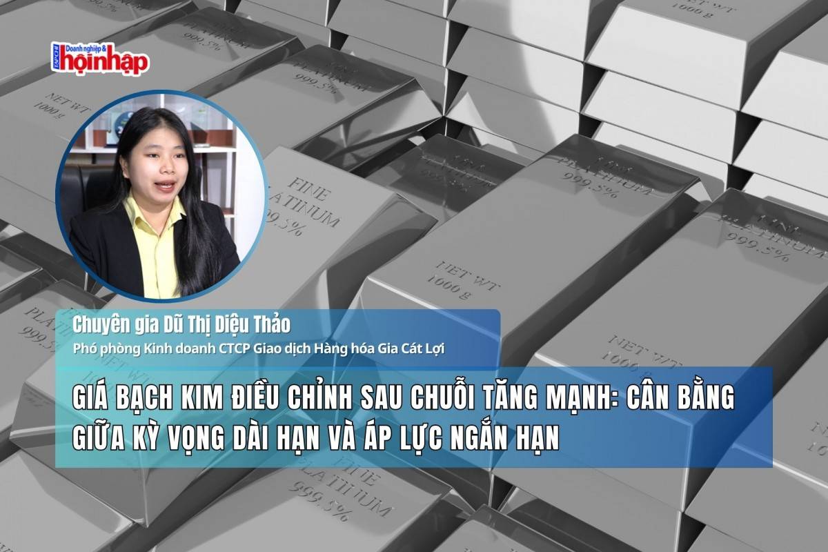 Giá bạch kim điều chỉnh sau chuỗi tăng mạnh: Cân bằng giữa kỳ vọng dài hạn và áp lực ngắn hạn