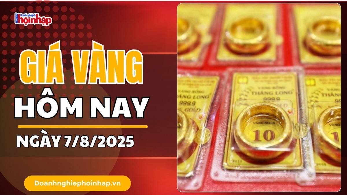 Giá vàng hôm nay 7/8: Vàng trong nước tăng nhẹ, thế giới giảm sâu