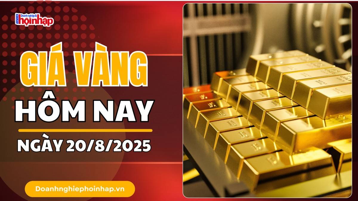 Giá vàng hôm nay 20/8: Vàng trong nước neo cao, thế giới giảm