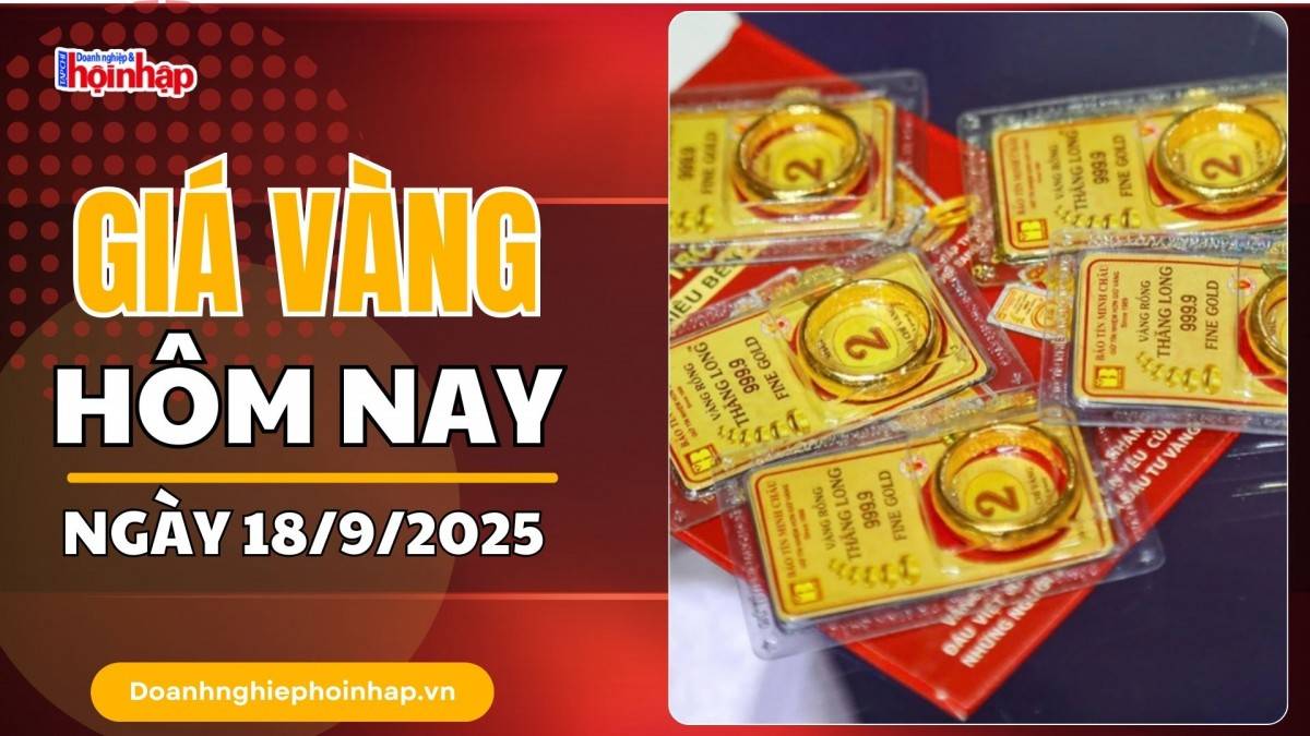 Giá vàng hôm nay 18/9: Vàng trong nước ở mức cao, thế giới giảm