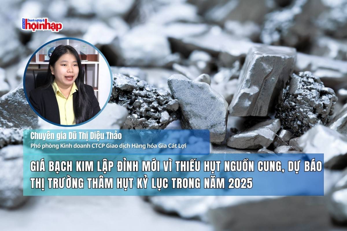 Giá bạch kim lập đỉnh mới vì thiếu hụt nguồn cung, dự báo thị trường thâm hụt kỷ lục trong năm 2025