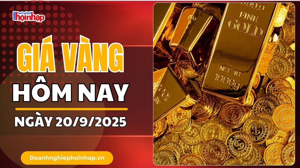 Giá vàng hôm nay 20/9: Vàng trong nước giảm, thế giới tăng