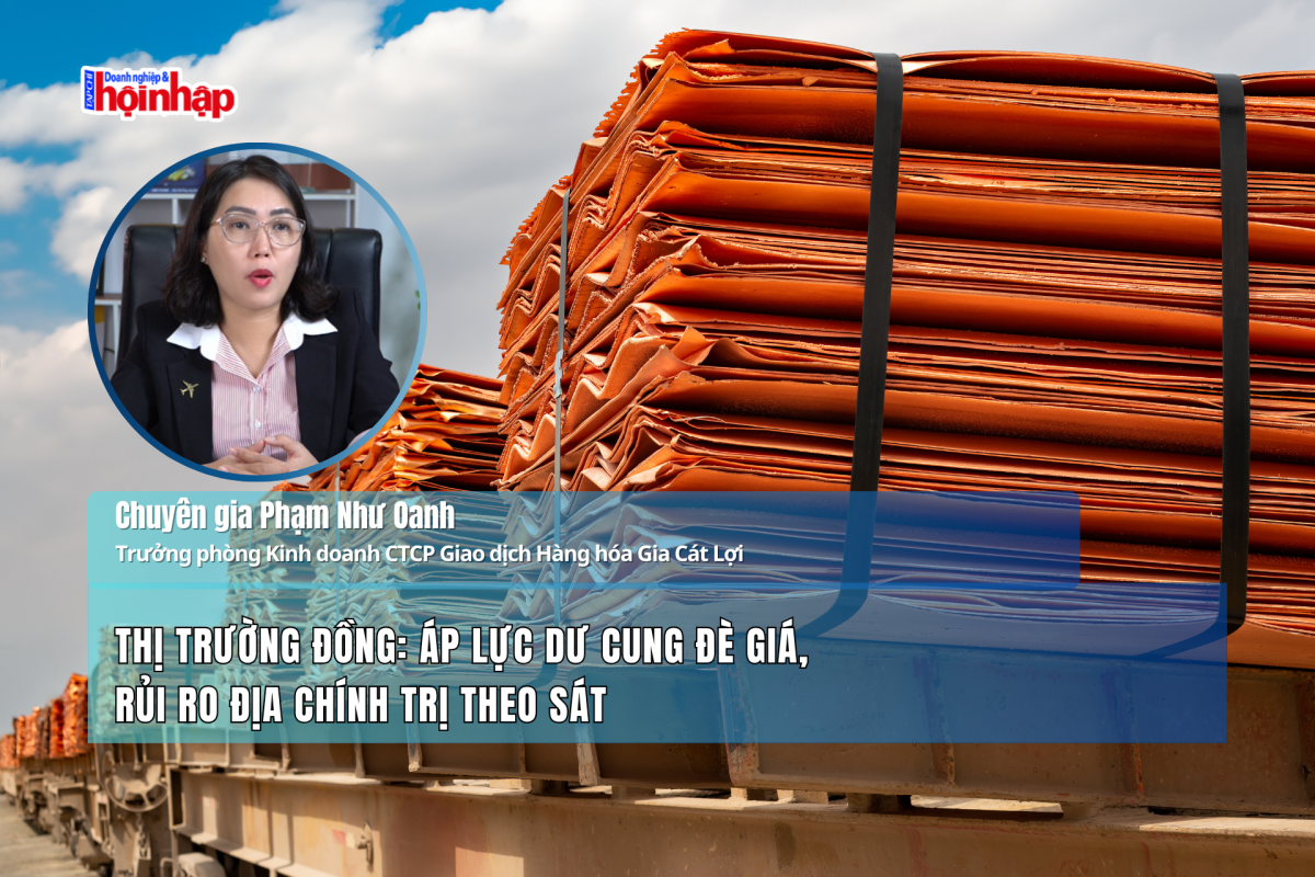 Thị trường đồng: Áp lực dư cung đè giá, rủi ro địa chính trị theo sát