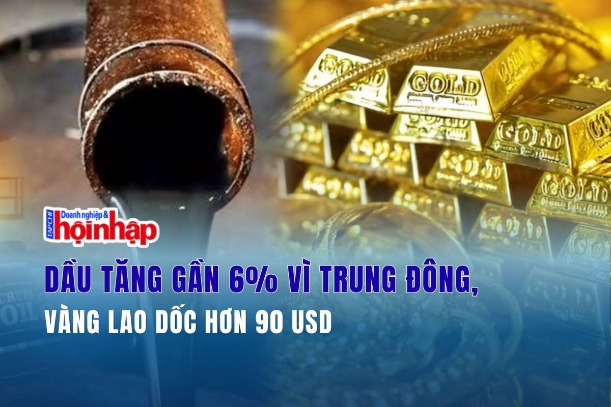 Dầu Tăng Gần 6% Vì Trung Đông, Vàng Lao Dốc Hơn 90 USD