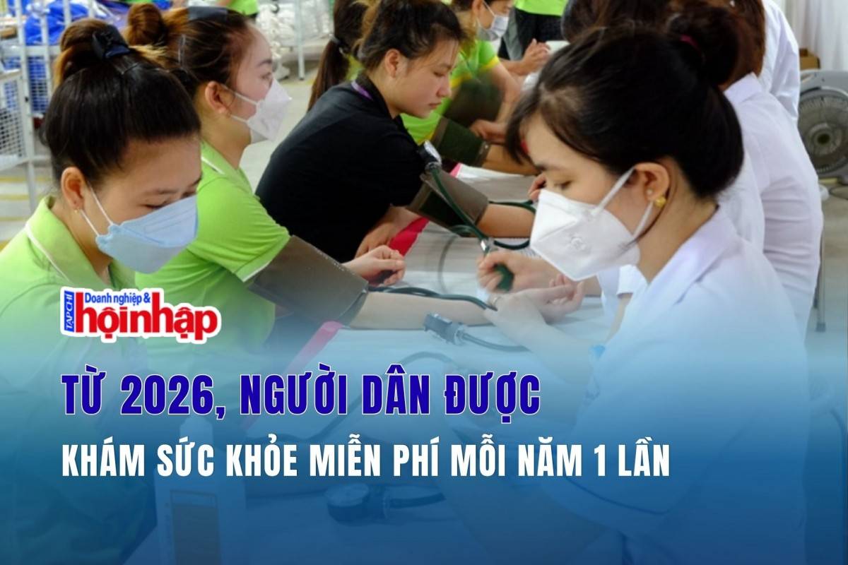 Từ 2026, người dân được khám sức khỏe miễn phí mỗi năm 1 lần