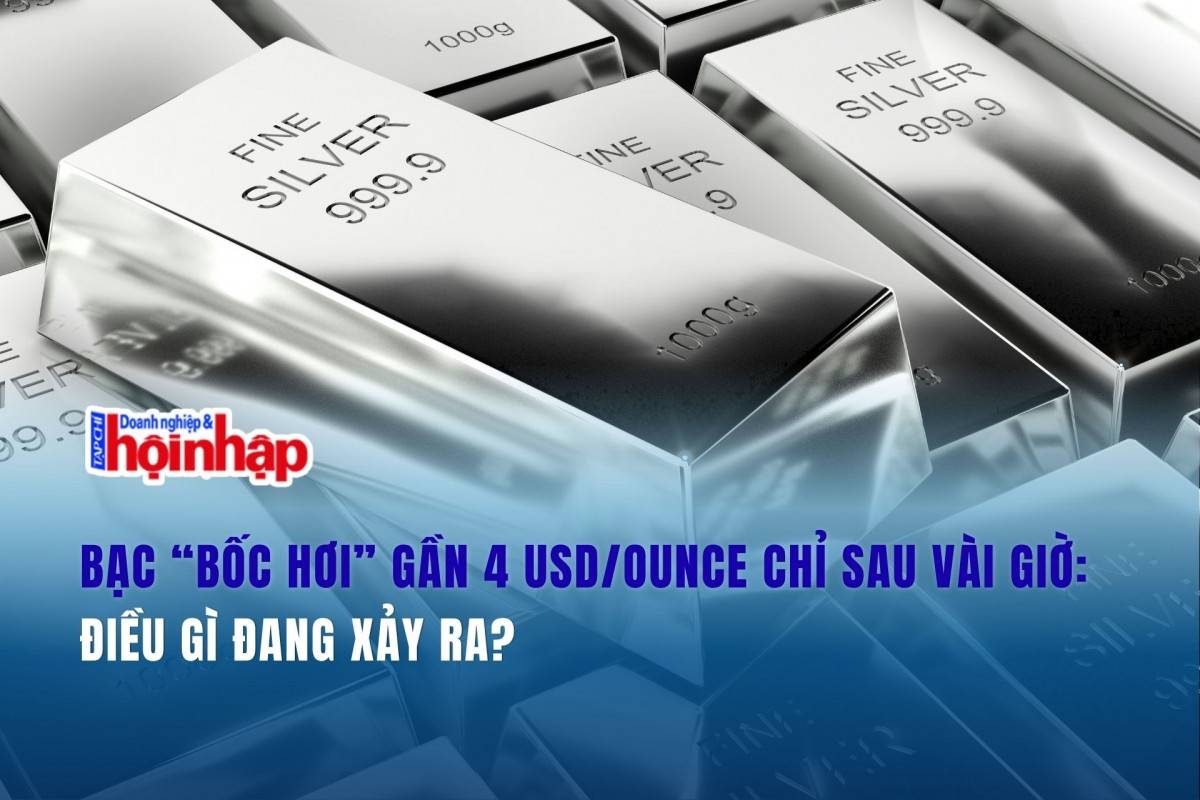 Bạc “bốc hơi” gần 4 USD/ounce chỉ sau vài giờ: Điều gì đang xảy ra?