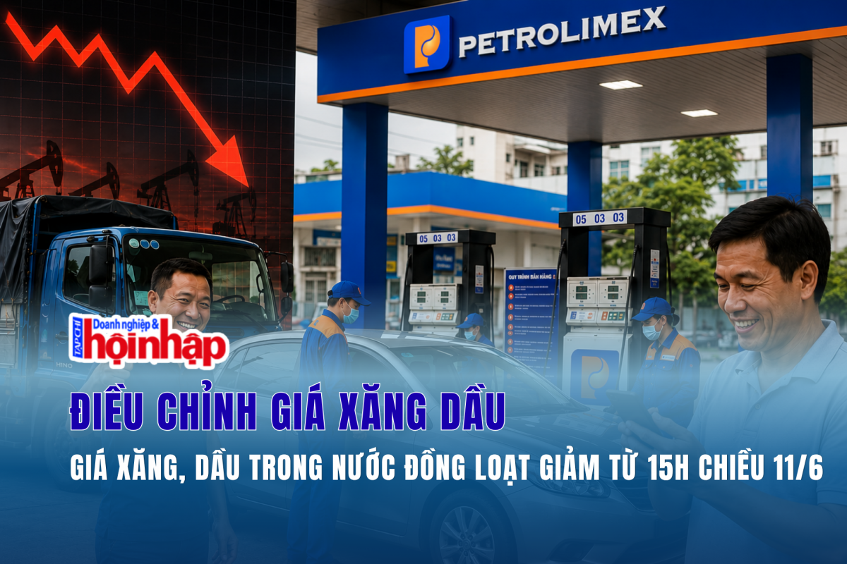 Giá xăng, dầu trong nước đồng loạt giảm từ 15h chiều 11/6