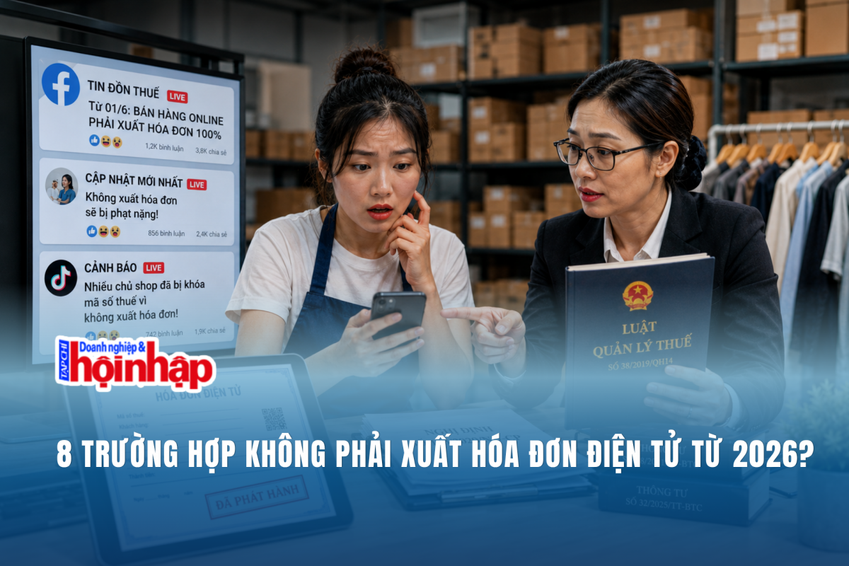 8 trường hợp không phải xuất hoá đơn điện tử từ 2026?