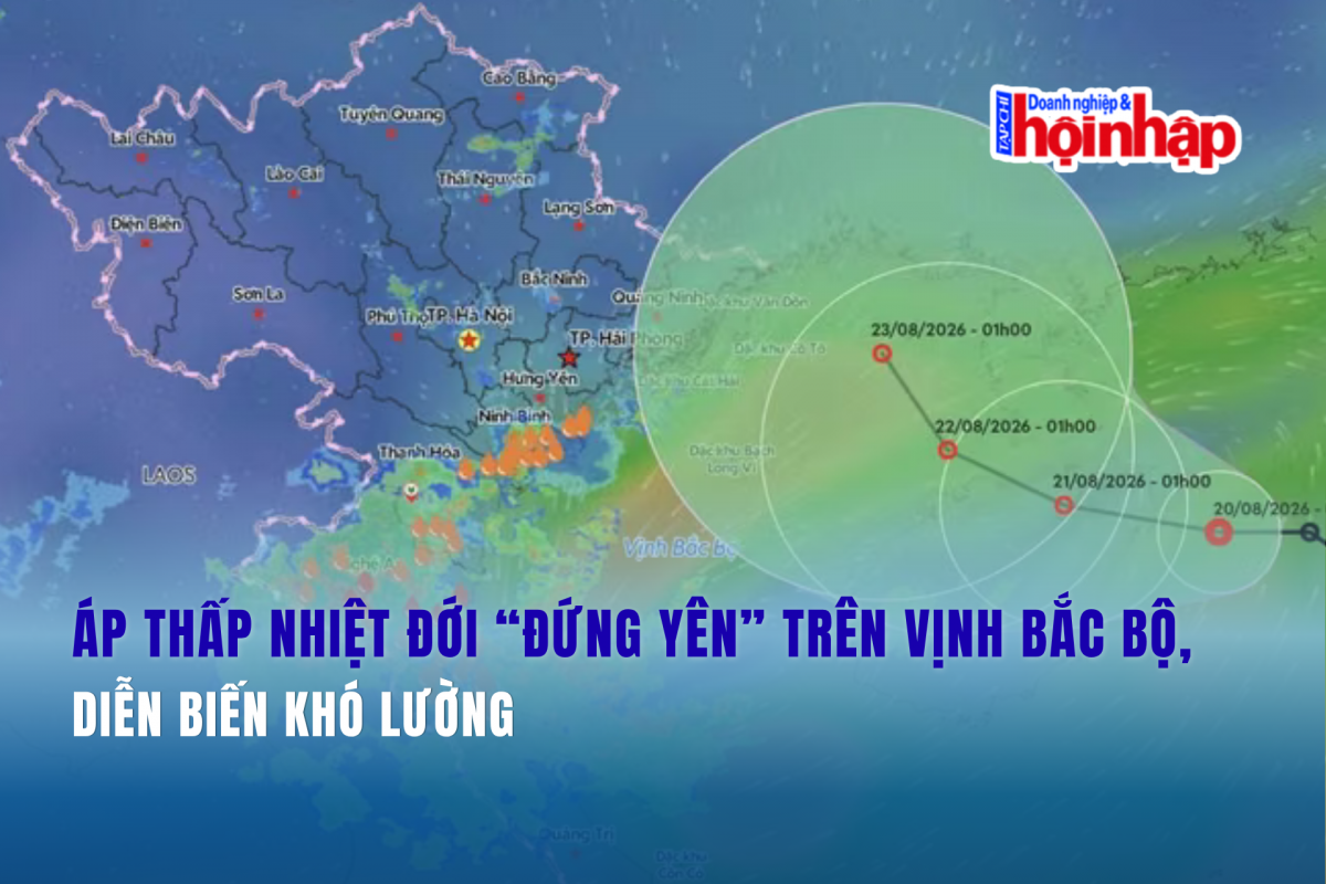 Áp thấp nhiệt đới “đứng yên” trên vịnh Bắc Bộ, diễn biến khó lường