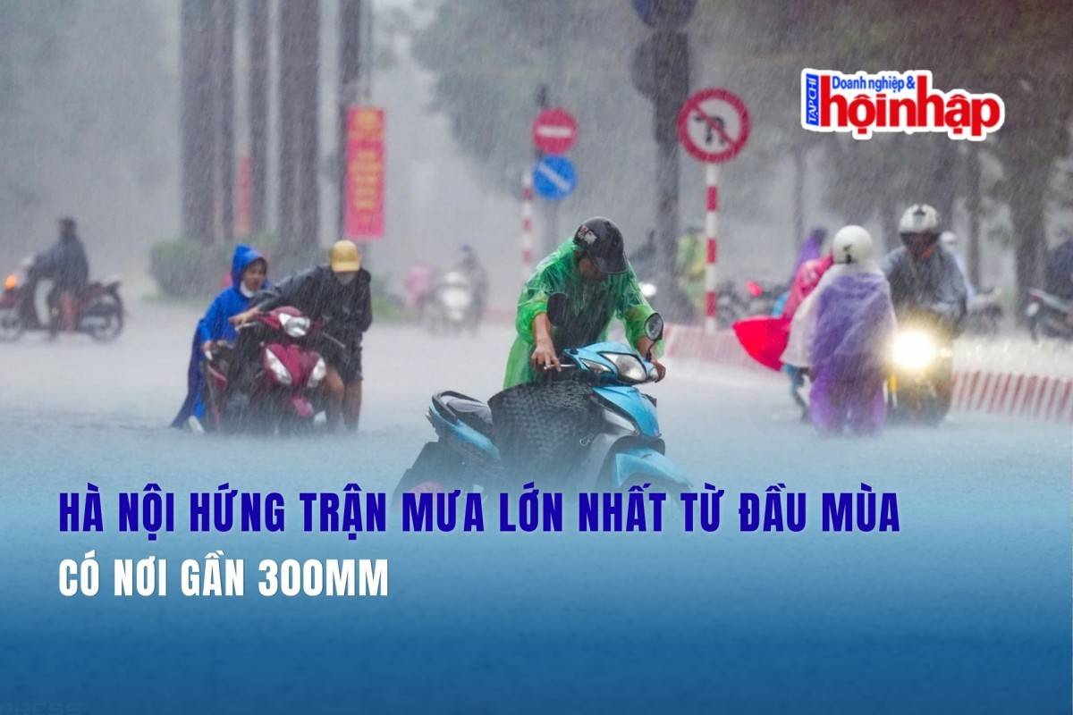 Hà Nội hứng trận mưa lớn nhất từ đầu mùa, có nơi gần 300mm